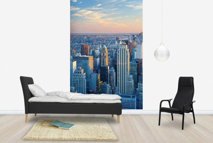 楽天市場 建築 建物 都市 都会 摩天楼の壁紙 輸入 カスタム壁紙 Photowall Manhattan In Blue Light 0051 貼ってはがせるフリース壁紙 不織布 海外取り寄せのため1カ月程度でお届け 代引き 後払い不可 壁紙 屋本舗 カベガミヤホンポ