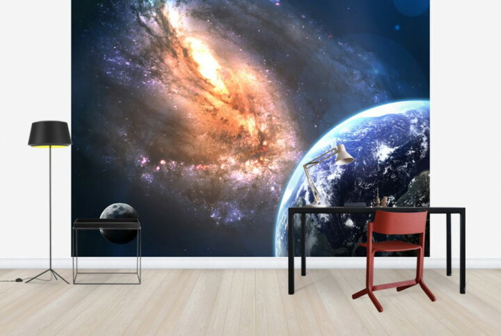 楽天市場 宇宙 銀河 ギャラクシーの壁紙 輸入 カスタム壁紙 Photowall Earth In Space E 貼ってはがせるフリース壁紙 不織布 海外取り寄せのため1カ月程度でお届け 代引き 後払い不可 壁紙屋本舗 カベガミヤホンポ