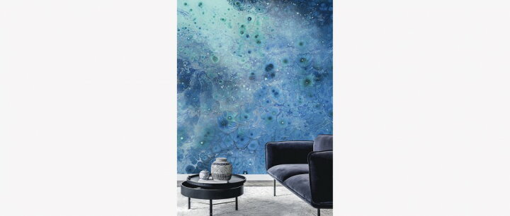 楽天市場 青 水色 ブルー マーブリングの壁紙 輸入 カスタム壁紙 Photowall Aura Super Nova E 貼ってはがせるフリース壁紙 不織布 海外取り寄せのため1カ月程度でお届け 代引き 後払い不可 壁紙屋本舗 カベガミヤホンポ
