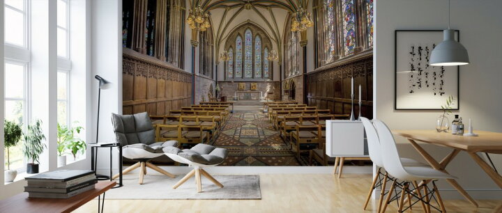 楽天市場 教会 ステンドグラスの壁紙 輸入 カスタム壁紙 Photowall Lady Chapel 106 貼ってはがせるフリース壁紙 不織布 海外取り寄せのため1カ月程度でお届け 代引き 後払い不可 壁紙屋本舗 カベガミヤホンポ
