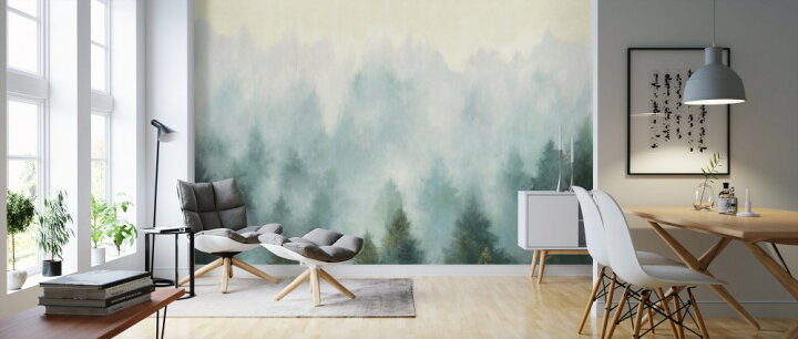 楽天市場 フォレスト森 森林 緑 グリーンの壁紙 輸入 カスタム壁紙 Photowall Misty Forest 貼ってはがせるフリース壁紙 不織布 海外取り寄せのため1カ月程度でお届け 代引き 後払い不可 壁紙屋本舗 カベガミヤホンポ