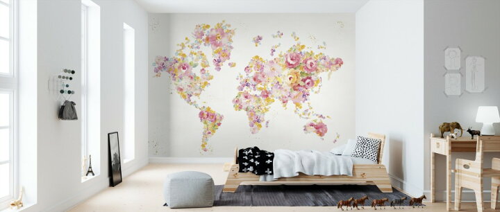 楽天市場 ピンク地図 世界地図 ワールドマップ こども部屋の壁紙 輸入 カスタム壁紙 Photowall Midsummer World No Border 貼ってはがせるフリース壁紙 不織布 海外取り寄せのため1カ月程度でお届け 代引き 後払い不可 壁紙屋本舗 カベガミヤ