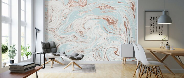 楽天市場 アート 抽象画 マーブル 青 ブルー 水色の壁紙 輸入 カスタム壁紙 Photowall Big Blue Marble Rosegold 貼ってはがせるフリース壁紙 不織布 海外取り寄せのため1カ月程度でお届け 代引き 後払い不可 壁紙 屋本舗 カベガミヤホンポ