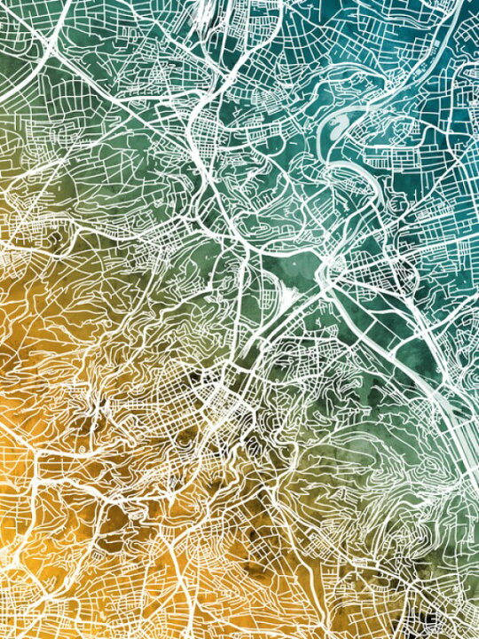 楽天市場 地図 ドイツ 水彩 マルチカラー グラデーションの壁紙 輸入 カスタム壁紙 Photowall Stuttgart Germany City Map 貼ってはがせるフリース壁紙 不織布 海外取り寄せのため1カ月程度でお届け 代引き 後払い不可 壁紙 屋本舗 カベガミヤホンポ