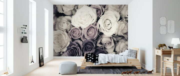 楽天市場 バラ 紫 花の壁紙 輸入 カスタム壁紙 Photowall Dark Roses 貼ってはがせるフリース壁紙 不織布 海外取り寄せのため1カ月程度でお届け 代引き 後払い不可 壁紙屋本舗 カベガミヤホンポ