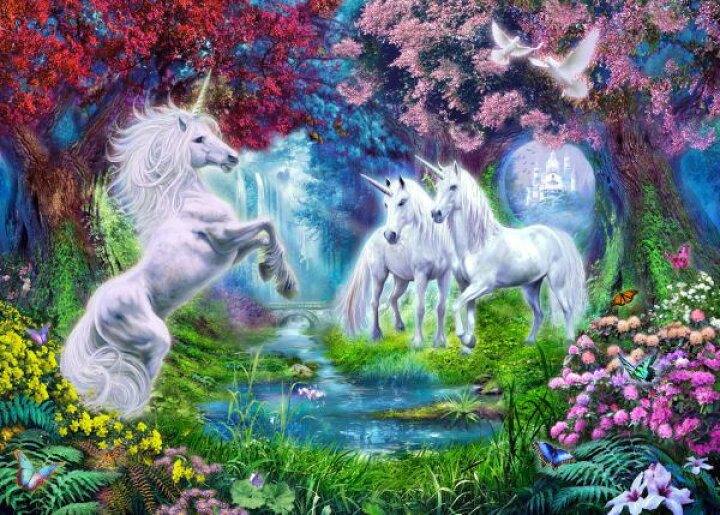楽天市場 ユニコーン ファンタジー 森 花の壁紙 輸入 カスタム壁紙 Photowall Unicorn Rendezvous 貼ってはがせるフリース壁紙 不織布 海外取り寄せのため1カ月程度でお届け 代引き 後払い不可 壁紙屋本舗 カベガミヤホンポ