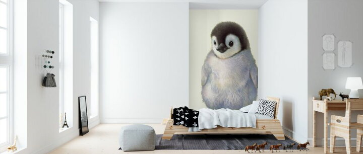 楽天市場 ペンギン 赤ちゃん かわいいの壁紙 輸入 カスタム壁紙 Photowall Penguin Chick 126 貼ってはがせるフリース壁紙 不織布 海外取り寄せのため1カ月程度でお届け 代引き 後払い不可 壁紙屋本舗 カベガミヤホンポ
