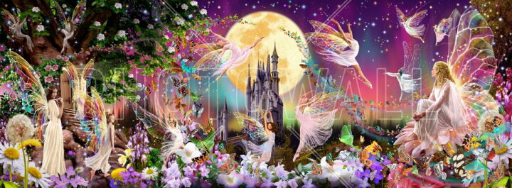 楽天市場 ファンタジー 妖精 フェアリー お城の壁紙 輸入 カスタム壁紙 Photowall Fairy Triptych 貼ってはがせるフリース壁紙 不織布 海外取り寄せのため1カ月程度でお届け 代引き 後払い不可 壁紙屋本舗 カベガミヤホンポ