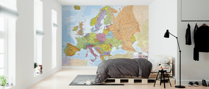 楽天市場 ヨーロッパ 地図 国旗の壁紙 輸入 カスタム壁紙 Photowall Political Europe Map 貼ってはがせるフリース壁紙 不織布 海外取り寄せのため1カ月程度でお届け 代引き 後払い不可 壁紙屋本舗 カベガミヤホンポ