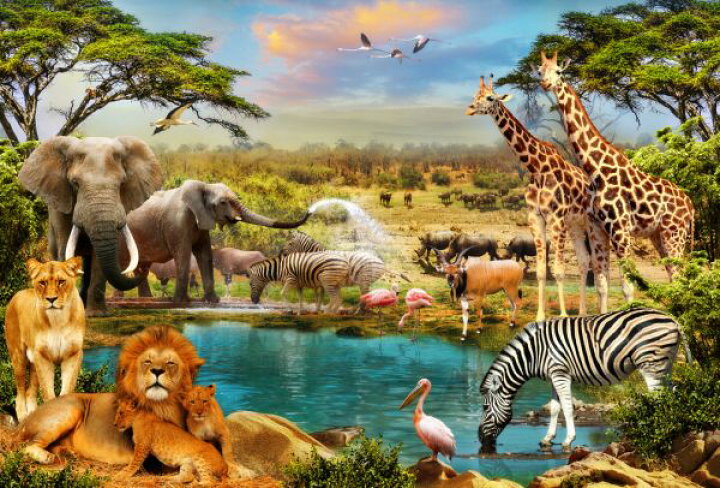 楽天市場 サバンナ 動物 ライオン ゾウ キリンの壁紙 輸入 カスタム壁紙 Photowall Fantasy Savanna Animals 貼ってはがせるフリース壁紙 不織布 海外取り寄せのため1カ月程度でお届け 代引き 後払い不可 壁紙 屋本舗 カベガミヤホンポ