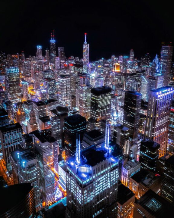 楽天市場 シカゴ 夜景 ビルの壁紙 輸入 カスタム壁紙 Photowall Chicago Night 貼ってはがせるフリース壁紙 不織布 海外取り寄せのため1カ月程度でお届け 代引き 後払い不可 壁紙屋本舗 カベガミヤホンポ