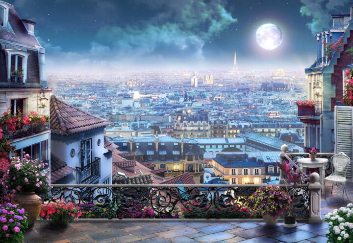 楽天市場 パリ 夜 月 エッフェル塔 街並みの壁紙 輸入 カスタム壁紙 Photowall Moonlight Over Paris 貼ってはがせるフリース壁紙 不織布 海外取り寄せのため1カ月程度でお届け 代引き 後払い不可 壁紙 屋本舗 カベガミヤホンポ