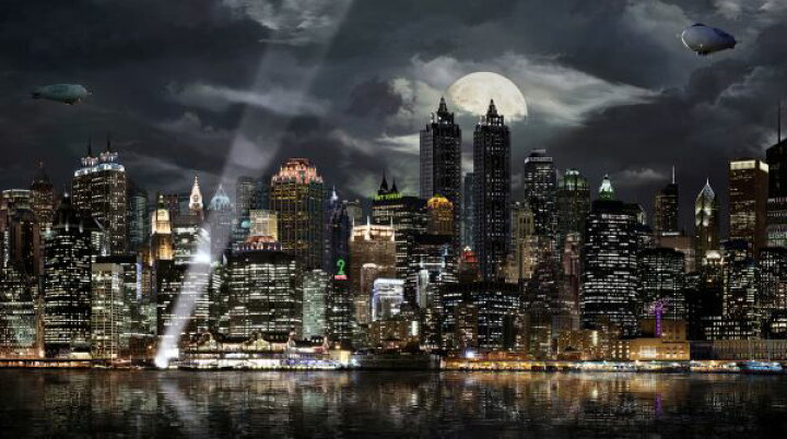 楽天市場 ニューヨーク 夜景 ビル 月の壁紙 輸入 カスタム壁紙 Photowall Gotham 137 貼ってはがせるフリース壁紙 不織布 海外取り寄せのため1カ月程度でお届け 代引き 後払い不可 壁紙屋本舗 カベガミヤホンポ