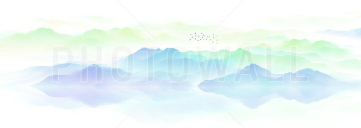 楽天市場 山 イラスト パステルカラーの壁紙 輸入 カスタム壁紙 Photowall La Topography 貼ってはがせるフリース壁紙 不織布 海外取り寄せのため1カ月程度でお届け 代引き 後払い不可 壁紙屋本舗 カベガミヤホンポ