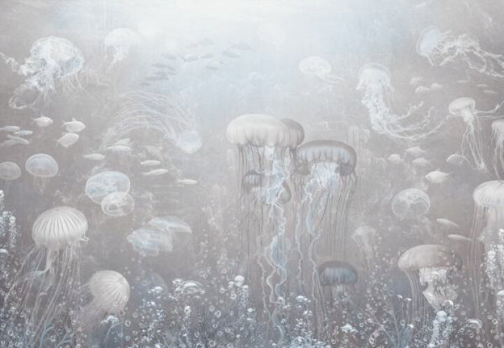 楽天市場 クラゲ 海 灰色 グレーの壁紙 輸入 カスタム壁紙 Photowall Jellyfish Garden Sepia 貼ってはがせるフリース壁紙 不織布 海外取り寄せのため1カ月程度でお届け 代引き 後払い不可 壁紙 屋本舗 カベガミヤホンポ