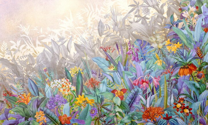楽天市場 花 カラフルの壁紙 輸入 カスタム壁紙 Photowall Colorful Blossom 193 貼ってはがせるフリース 壁紙 不織布 海外取り寄せのため1カ月程度でお届け 代引き 後払い不可 壁紙屋本舗 カベガミヤホンポ