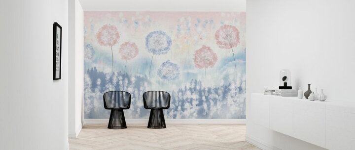 楽天市場 花 水彩画 パステルカラー ピンク 青 ブルーの壁紙 輸入 カスタム壁紙 Photowall Dandelion World Bright 0 貼ってはがせるフリース壁紙 不織布 海外取り寄せのため1カ月程度でお届け 代引き 後払い不可 壁紙 屋本舗 カベガミヤホンポ