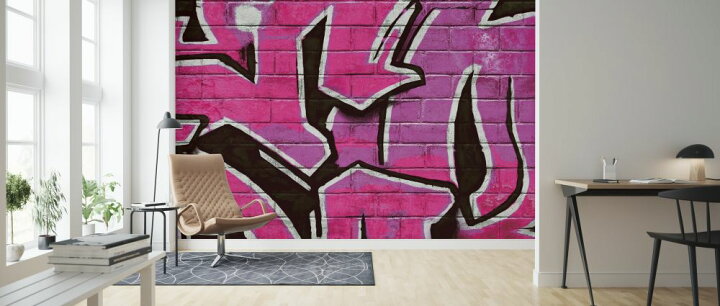 楽天市場 グラフィティアート ストリートアート レンガ フェイク ピンク マゼンタの壁紙 輸入 カスタム壁紙 Photowall Graffiti Brick Wall Pink 2 貼ってはがせるフリース壁紙 不織布 海外取り寄せのため1カ月程度でお届け 代引き 後払い不可