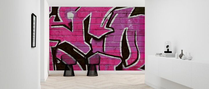 楽天市場 グラフィティアート ストリートアート レンガ フェイク ピンク マゼンタの壁紙 輸入 カスタム壁紙 Photowall Graffiti Brick Wall Pink 2 貼ってはがせるフリース壁紙 不織布 海外取り寄せのため1カ月程度でお届け 代引き 後払い不可