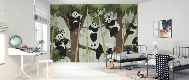 楽天市場 パンダ 動物 ジャングル 森 キッズ こども部屋の壁紙 輸入 カスタム壁紙 Photowall Panda Trees 865 貼ってはがせるフリース壁紙 不織布 海外取り寄せのため1カ月程度でお届け 代引き 後払い不可 壁紙 屋本舗 カベガミヤホンポ