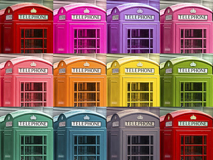 楽天市場 ロンドン 電話ボックス コラージュ カラフルの壁紙 輸入 カスタム壁紙 Photowall London Telephone Box Set 971 貼ってはがせるフリース壁紙 不織布 海外取り寄せのため1カ月程度でお届け 代引き 後払い不可 壁紙 屋本舗 カベガミヤホンポ