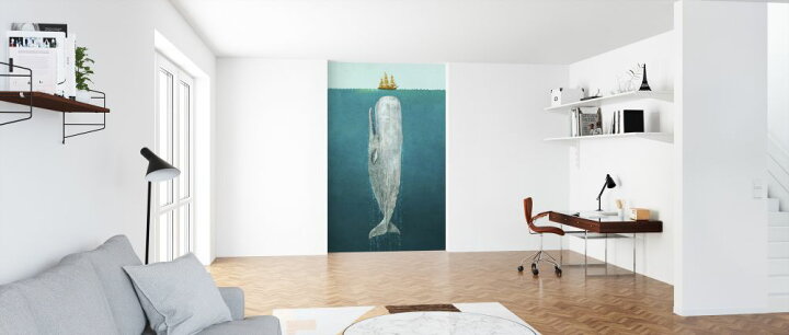 楽天市場 クジラ 海 船 イラスト キッズ こども部屋 青 ブルーの壁紙 輸入 カスタム壁紙 Photowall Whale 075 貼ってはがせるフリース壁紙 不織布 海外取り寄せのため1カ月程度でお届け 代引き 後払い不可 壁紙屋本舗 カベガミヤホンポ