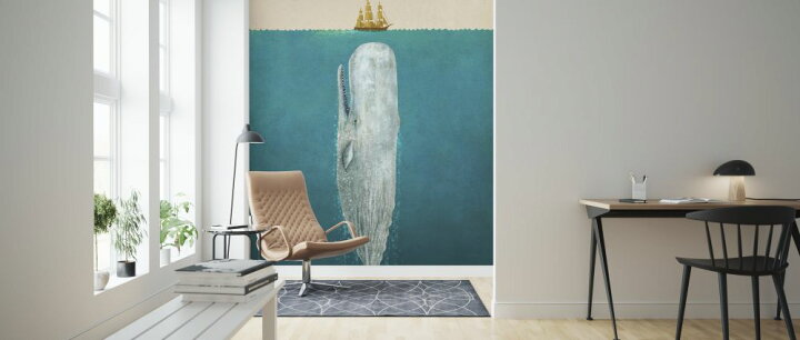 楽天市場 クジラ 海 船 イラスト キッズ こども部屋 青 ブルーの壁紙 輸入 カスタム壁紙 Photowall Whale 076 貼ってはがせるフリース壁紙 不織布 海外取り寄せのため1カ月程度でお届け 代引き 後払い不可 壁紙屋本舗 カベガミヤホンポ