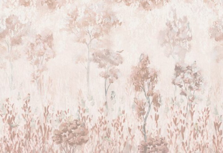 楽天市場 木 鳥 イラスト ピンク 赤 レッドの壁紙 輸入 カスタム壁紙 Photowall Morning Vegetation Pale Brown 貼ってはがせるフリース壁紙 不織布 海外取り寄せのため1カ月程度でお届け 代引き 後払い不可 壁紙 屋本舗 カベガミヤホンポ