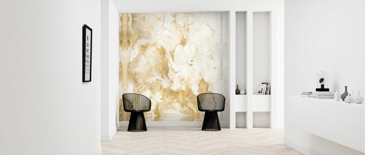 楽天市場 マーブリング 金 ゴールド ベージュの壁紙 輸入 カスタム壁紙 Photowall Gilded Alabaster 185 貼ってはがせるフリース壁紙 不織布 海外取り寄せのため1カ月程度でお届け 代引き 後払い不可 壁紙屋本舗 カベガミヤホンポ