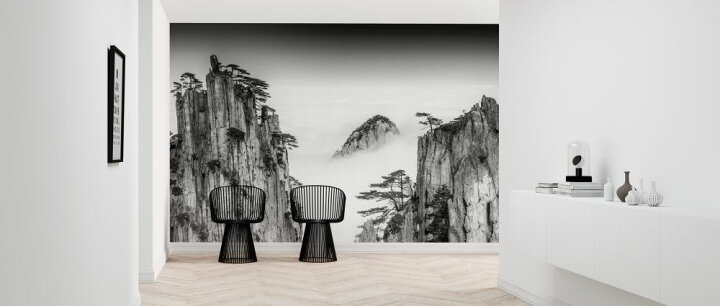 楽天市場 岩 山 自然 風景 モノクロ モノトーンの壁紙 輸入 カスタム壁紙 Photowall Cloudy Cliffs 759 貼ってはがせるフリース壁紙 不織布 海外取り寄せのため1カ月程度でお届け 代引き 後払い不可 壁紙屋本舗 カベガミヤホンポ