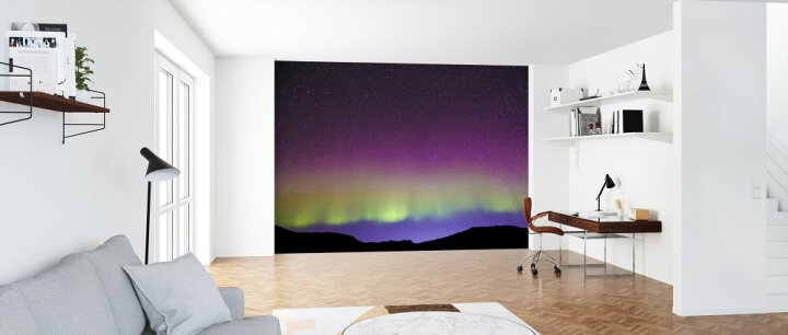 楽天市場 オーロラ 空 紫 パープルの壁紙 輸入 カスタム壁紙 Photowall Aurura 貼ってはがせるフリース壁紙 不織布 海外取り寄せのため1カ月程度でお届け 代引き 後払い不可 壁紙屋本舗 カベガミヤホンポ