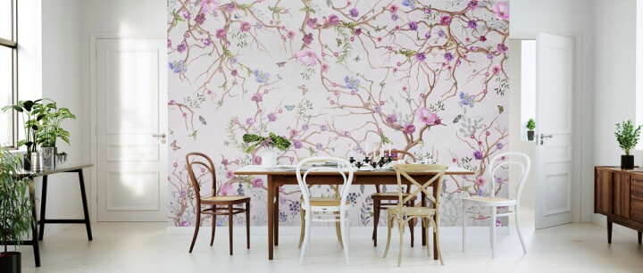 楽天市場 木 マジックツリー ピンクの壁紙 輸入 カスタム壁紙 Photowall Magic Tree 貼ってはがせるフリース 壁紙 不織布 海外取り寄せのため1カ月程度でお届け 代引き 後払い不可 壁紙屋本舗 カベガミヤホンポ