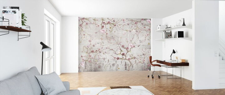 楽天市場 木 花 マジックツリーの壁紙 輸入 カスタム壁紙 Photowall Magic Tree Pale Gray 貼ってはがせるフリース壁紙 不織布 海外取り寄せのため1カ月程度でお届け 代引き 後払い不可 壁紙屋本舗 カベガミヤホンポ