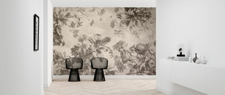 楽天市場 花 クラシック イラスト セピア ベージュ アンティークの壁紙 輸入 カスタム壁紙 Photowall Vintage Floral 貼ってはがせるフリース壁紙 不織布 海外取り寄せのため1カ月程度でお届け 代引き 後払い不可 壁紙 屋本舗 カベガミヤホンポ