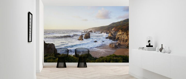楽天市場 海 岩場 波 自然の壁紙 輸入 カスタム壁紙 Photowall Waves Coming In At Big Sur 652 貼ってはがせるフリース壁紙 不織布 海外取り寄せのため1カ月程度でお届け 代引き 後払い不可 壁紙 屋本舗 カベガミヤホンポ