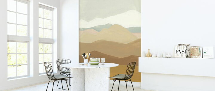 楽天市場 山 イラスト オレンジ ベージュの壁紙 輸入 カスタム壁紙 Photowall Mirage 貼ってはがせるフリース 壁紙 不織布 海外取り寄せのため1カ月程度でお届け 代引き 後払い不可 壁紙屋本舗 カベガミヤホンポ