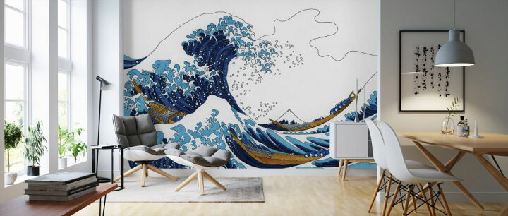 楽天市場 海 アート イラスト 富士山 波 富嶽三十六景 神奈川沖浪裏の壁紙 輸入 カスタム壁紙 Photowall Great Wave Of Kanagawa 245 貼ってはがせるフリース壁紙 不織布 海外取り寄せのため1カ月程度でお届け 代引き 後払い不可 壁紙屋本舗