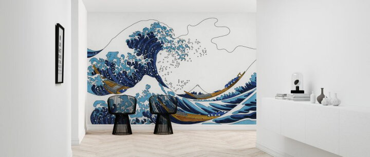 楽天市場 海 アート イラスト 富士山 波 富嶽三十六景 神奈川沖浪裏の壁紙 輸入 カスタム壁紙 Photowall Great Wave Of Kanagawa 245 貼ってはがせるフリース壁紙 不織布 海外取り寄せのため1カ月程度でお届け 代引き 後払い不可 壁紙屋本舗
