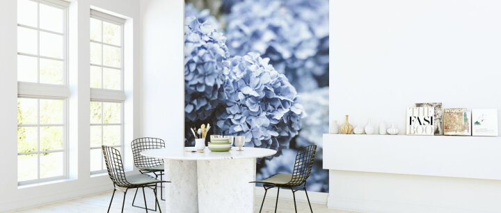 楽天市場 アジサイ 花 青 ブルー ナチュラルの壁紙 輸入 カスタム壁紙 Photowall Flower Ii 貼ってはがせるフリース壁紙 不織布 海外取り寄せのため1カ月程度でお届け 代引き 後払い不可 壁紙屋本舗 カベガミヤホンポ