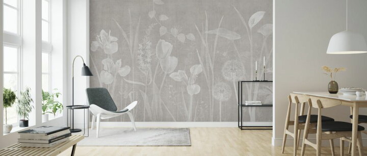 楽天市場 花 イラスト ナチュラル ベージュの壁紙 輸入 カスタム壁紙 Photowall Dandelion Field Ash Hazel 貼ってはがせるフリース壁紙 不織布 海外取り寄せのため1カ月程度でお届け 代引き 後払い不可 壁紙 屋本舗 カベガミヤホンポ