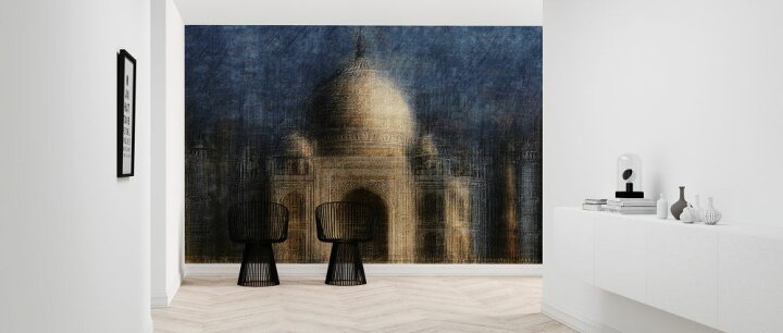 楽天市場 タージマハル 建物 イラスト 青 ブルーの壁紙 輸入 カスタム壁紙 Photowall Taj Mahal 貼ってはがせるフリース壁紙 不織布 海外取寄せ商品 代引き 後払い不可 壁紙屋本舗 カベガミヤホンポ