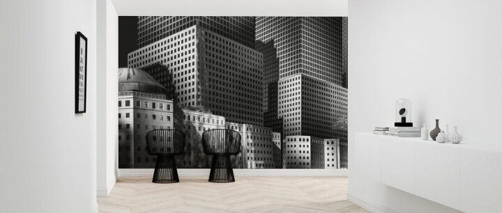 楽天市場 建物 ビル 白黒 モノクロ モノトーンの壁紙 輸入 カスタム壁紙 Photowall Lego City 貼ってはがせるフリース壁紙 不織布 海外取り寄せのため1カ月程度でお届け 代引き 後払い不可 壁紙屋本舗 カベガミヤホンポ