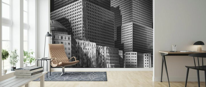楽天市場 建物 ビル 白黒 モノクロ モノトーンの壁紙 輸入 カスタム壁紙 Photowall Lego City 貼ってはがせるフリース壁紙 不織布 海外取り寄せのため1カ月程度でお届け 代引き 後払い不可 壁紙屋本舗 カベガミヤホンポ