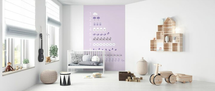 楽天市場 数字 イラスト 勉強 動物 キッズ 子ども部屋 紫 パープルの壁紙 輸入 カスタム壁紙 Photowall One To Ten Purple 貼ってはがせるフリース壁紙 不織布 海外取り寄せのため1カ月程度でお届け 代引き 後払い不可 壁紙屋本舗 カベガミヤ