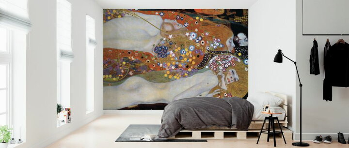 楽天市場 水蛇 グスタフクリムト クリムト 絵画 クラシックアートの壁紙 輸入 カスタム壁紙 Photowall Water Serpents Gustav Klimt 貼ってはがせるフリース壁紙 不織布 海外取り寄せのため1カ月程度でお届け 代引き 後払い不可 壁紙屋本舗