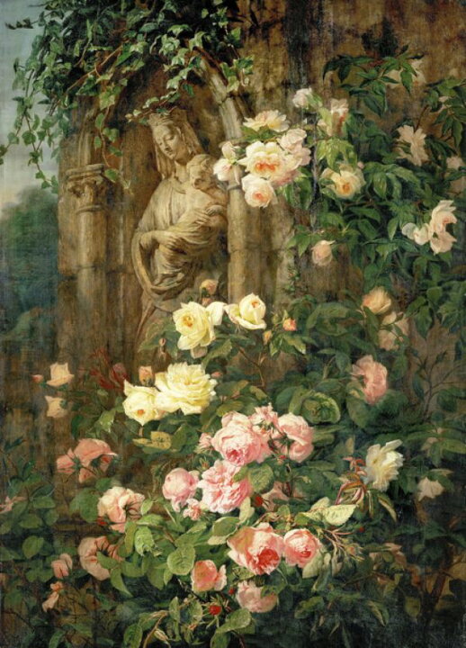 楽天市場 聖母子像 バラ 絵画 クラシックアートの壁紙 輸入 カスタム壁紙 Photowall Mother Mary Rose Flower Simon Saint Jean 貼ってはがせるフリース壁紙 不織布 海外取り寄せのため1カ月程度でお届け 代引き 後払い不可 壁紙屋本舗