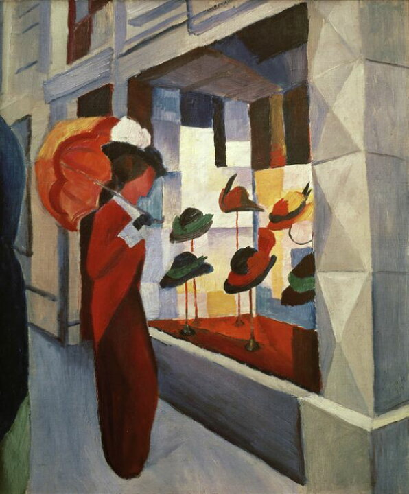 楽天市場 アウグスト マッケ 帽子店 絵画 クラシックアートの壁紙 輸入 カスタム壁紙 Photowall Milliners Shop August Macke 貼ってはがせるフリース壁紙 不織布 海外取り寄せのため1カ月程度でお届け 代引き 後払い不可 壁紙屋本舗