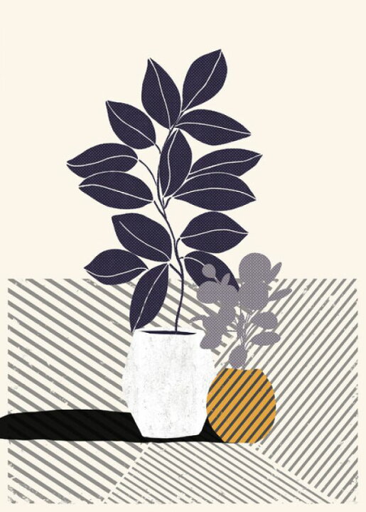 楽天市場 イラスト 植物 花瓶 灰色 グレー 紺 ネイビーの壁紙 輸入 カスタム壁紙 Photowall Vase Ii 貼ってはがせるフリース壁紙 不織布 海外取り寄せのため1カ月程度でお届け 代引き 後払い不可 壁紙屋本舗 カベガミヤホンポ