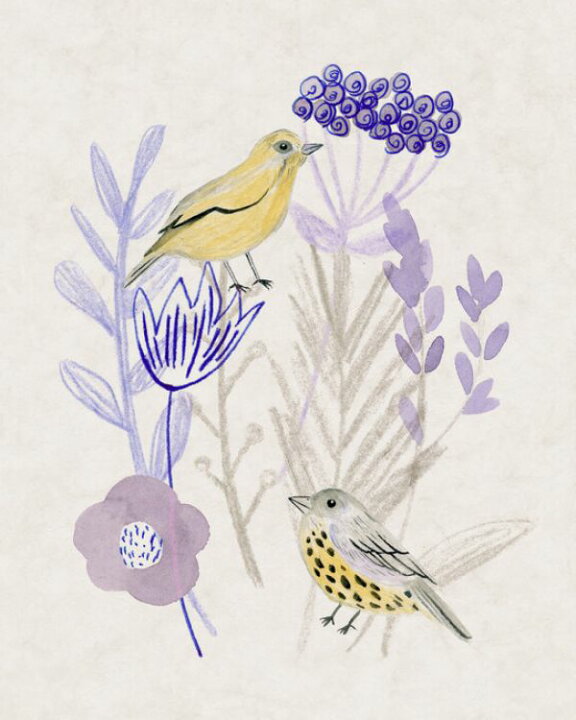楽天市場 イラスト 花 植物 鳥 紫 パープルの壁紙 輸入 カスタム壁紙 Photowall Meander In Violet 貼ってはがせるフリース壁紙 不織布 海外取り寄せのため1カ月程度でお届け 代引き 後払い不可 壁紙 屋本舗 カベガミヤホンポ