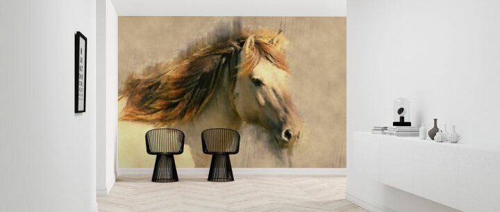 楽天市場 馬 ウマ 白馬 動物 イラスト 絵画の壁紙 輸入 カスタム壁紙 Photowall Blended Horse 貼ってはがせるフリース壁紙 不織布 海外取り寄せのため1カ月程度でお届け 代引き 後払い不可 壁紙屋本舗 カベガミヤホンポ